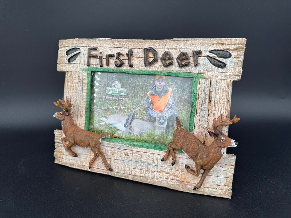 NEW River's Edge First Deer 4x6 Picture Frame Whitetail Hunting Buck